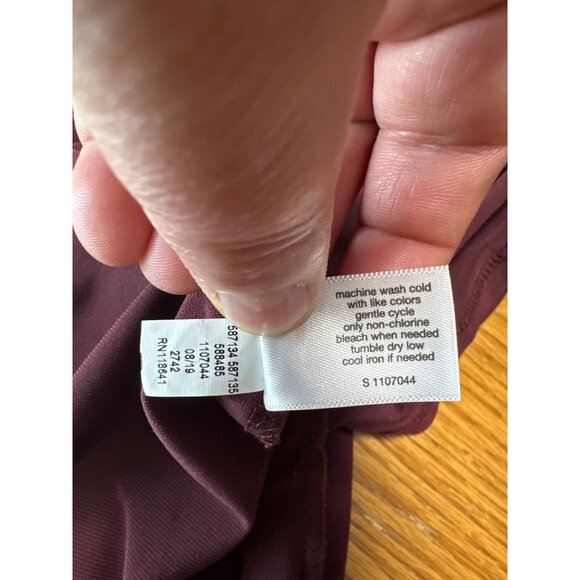 Lane Bryant Womens 3/4 Sleeve Burgundy Knot Front Tunic Dress Size 18/20 - Picture 7 of 8